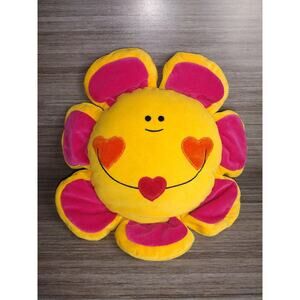 Smiley Face Flower Pillow Plush Throw Cushion Daisy Room Decor Valentine's Day